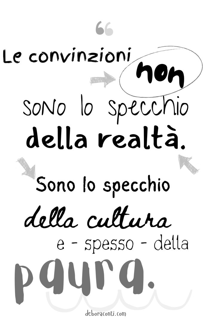 Citazione: «Le convinzioni non sono lo specchio della realtà. Sono lo specchio della cultura e – spesso – della paura.»