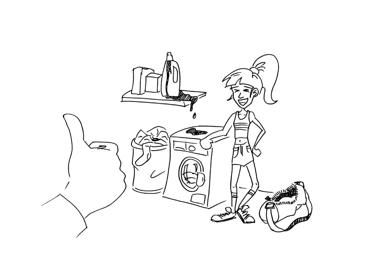 «Ben fatto, Marina, hai svuotato la borsa e hai messo tutto in lavatrice. Top!» - Fai un complimenti specifico e in positivo