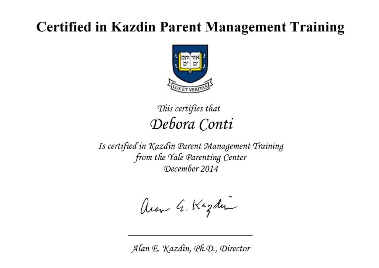 Kazdin Parent Management Training - Yale Parenting Center -- Debora Conti