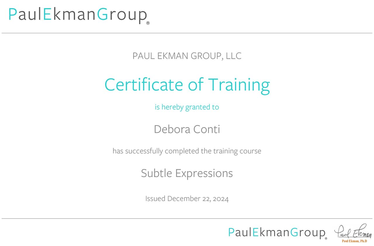 PAUL EKMAN GROUP, LLC - Debora Conti